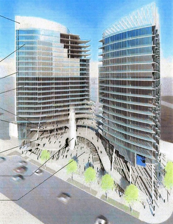 Soma Towers rendering Â© City of Bellevue