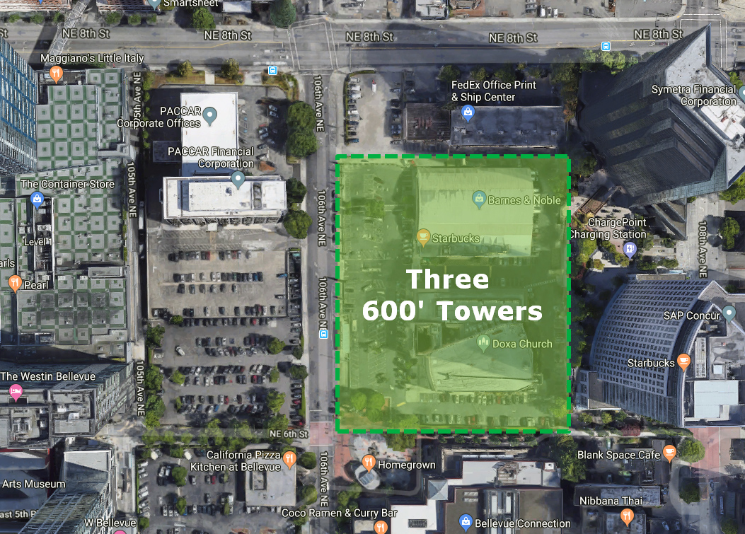 Three more 600' towers coming to downtown Bellevue  | Bellevue.com