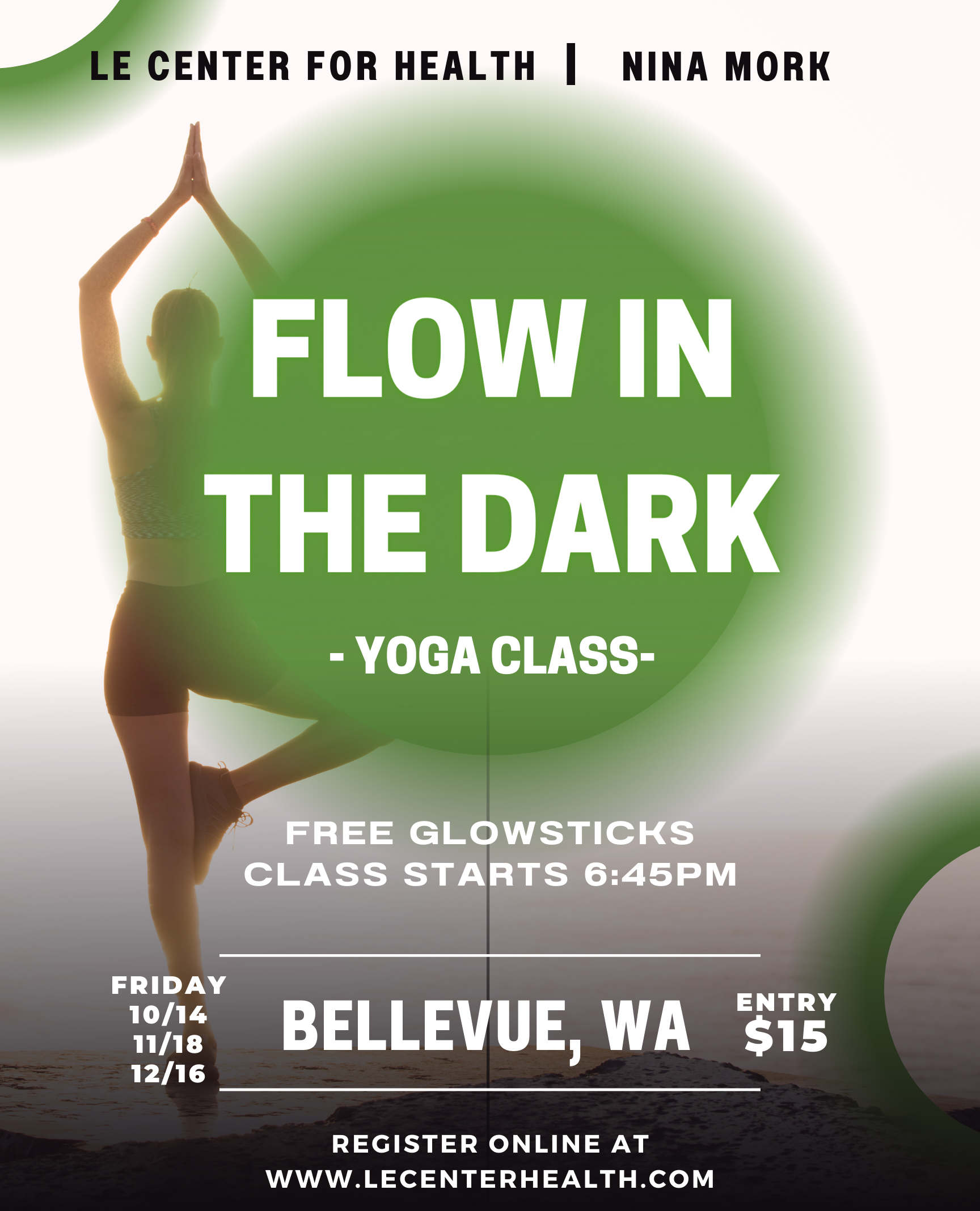 Flow in the Dark Yoga Class | Bellevue.com